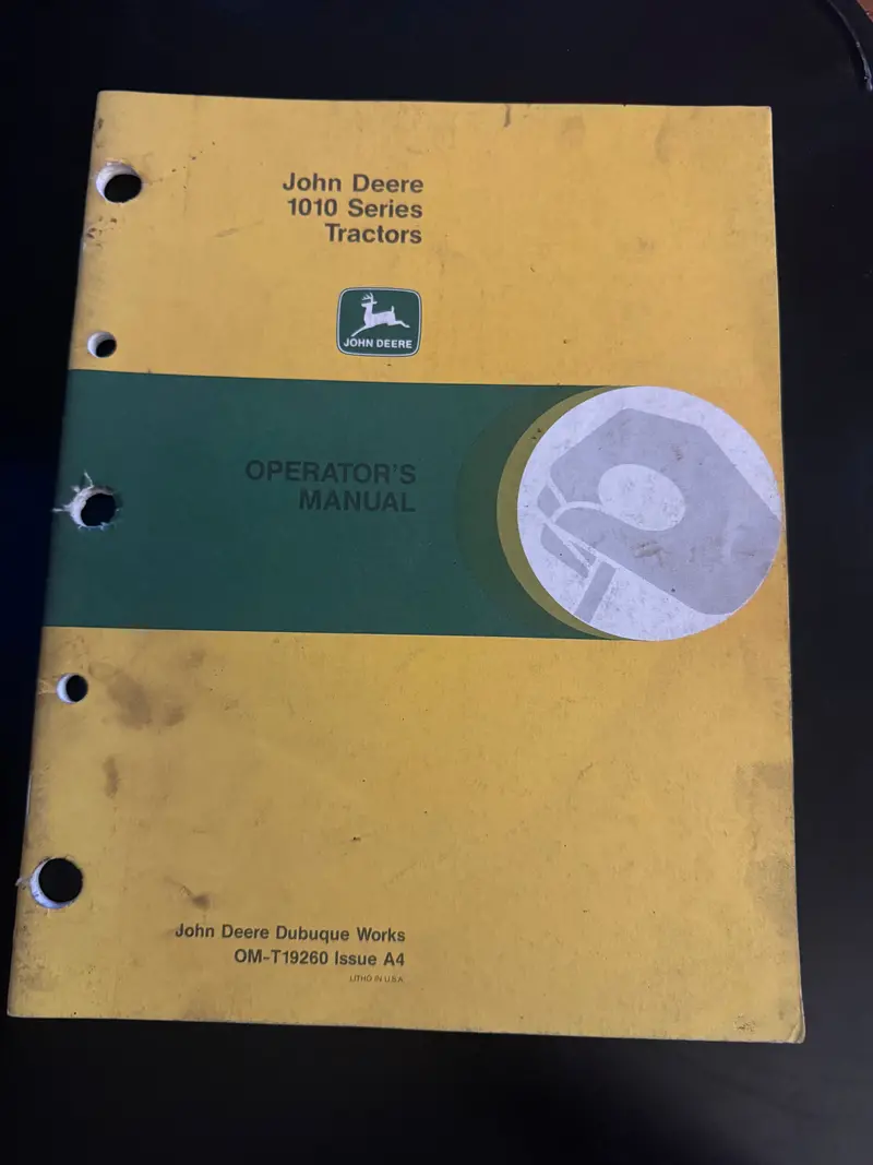 John Deere _ 1010 Series Tractors _ Operator’S Manual Om-T19260 A4 1