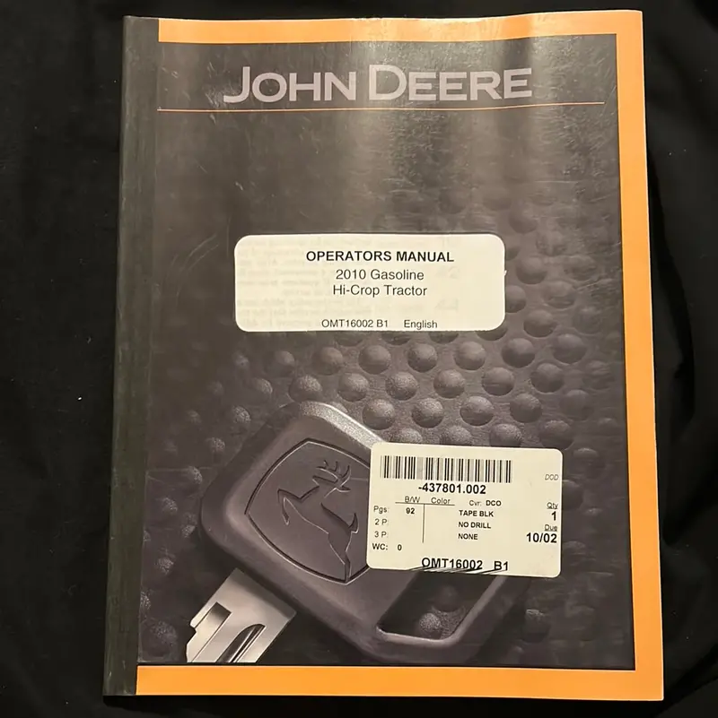 John Deere _ 2010 Gasoline Hi-Crop Tractor _ Operator’S Manual 1
