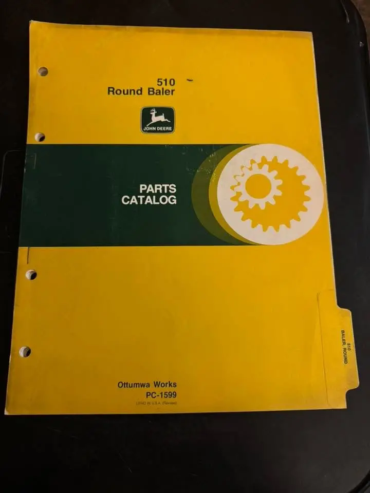 John Deere _ 510 Round Baler _ Parts Catalog Pc-1599 1