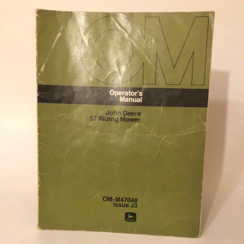 John Deere _ 57 Riding Mower _ Operator's Manual Om-M47048 J3 1