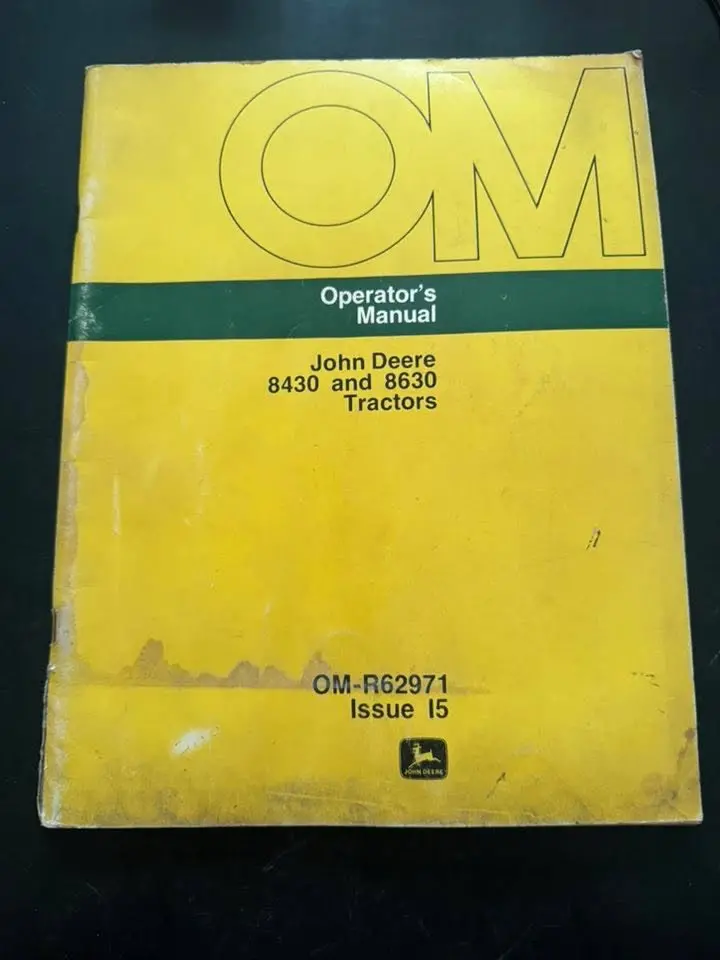 John Deere _ 8430 & 8630 Tractors _ Operator's Manual Om-R62971 I5 1