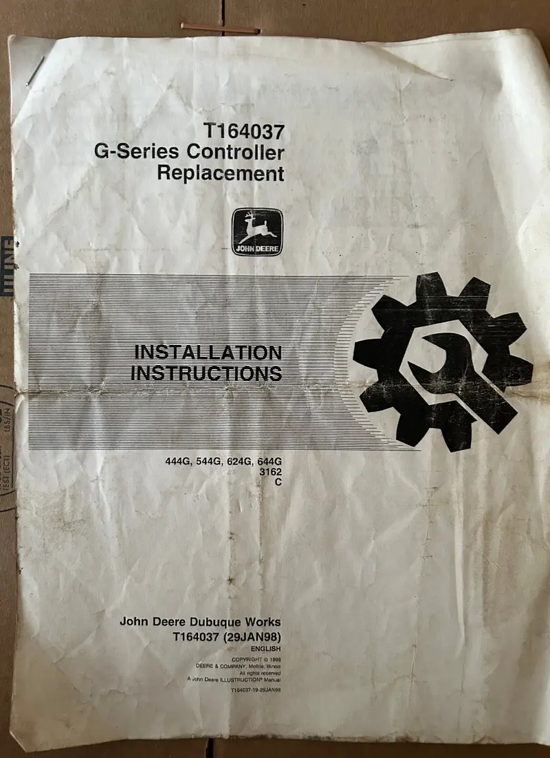 John Deere _ T164037 G-Series Controller Replacement _ Installation Instructions 1