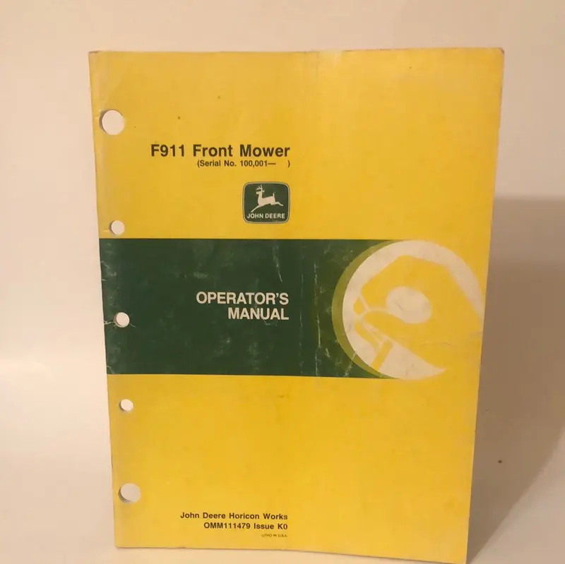 John Deere F911 Front Mower _ Operator's Manual 1