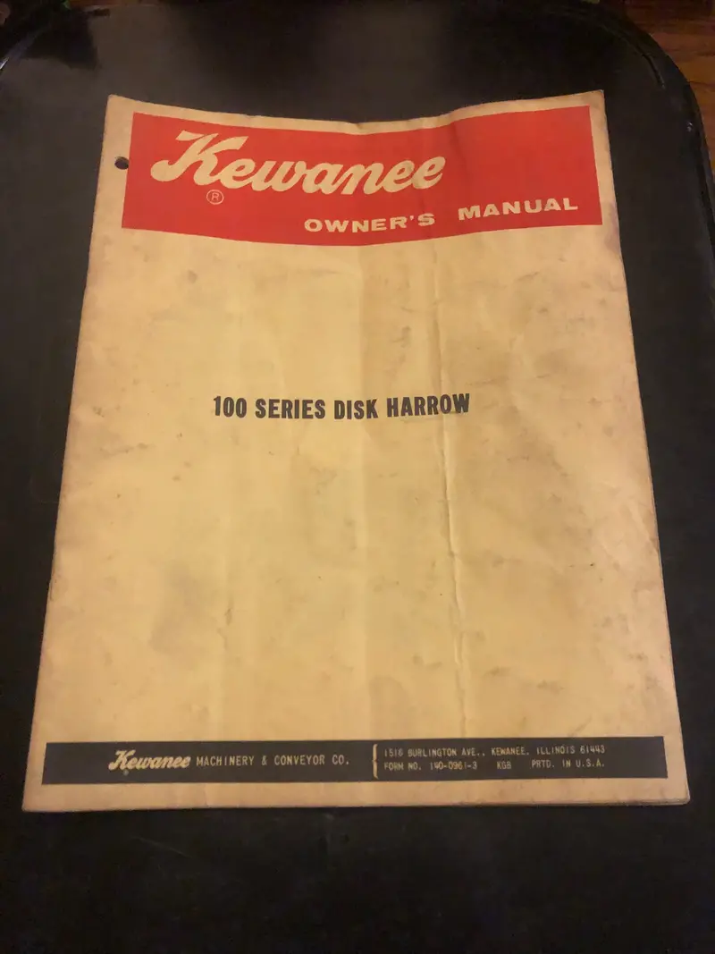Kewanee _ 100 Series Disk Harrow _ Owner’S Manual 1
