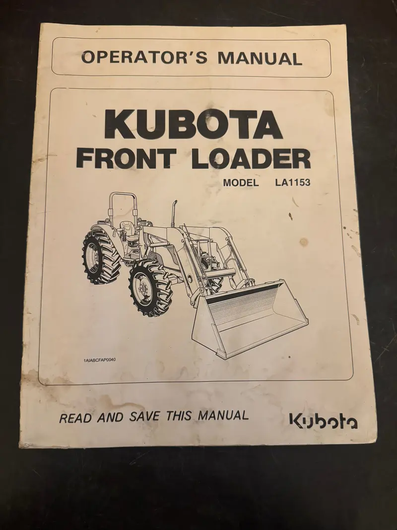Kubota _ Front Loader Model La1153 _ Operator’S Manual 1