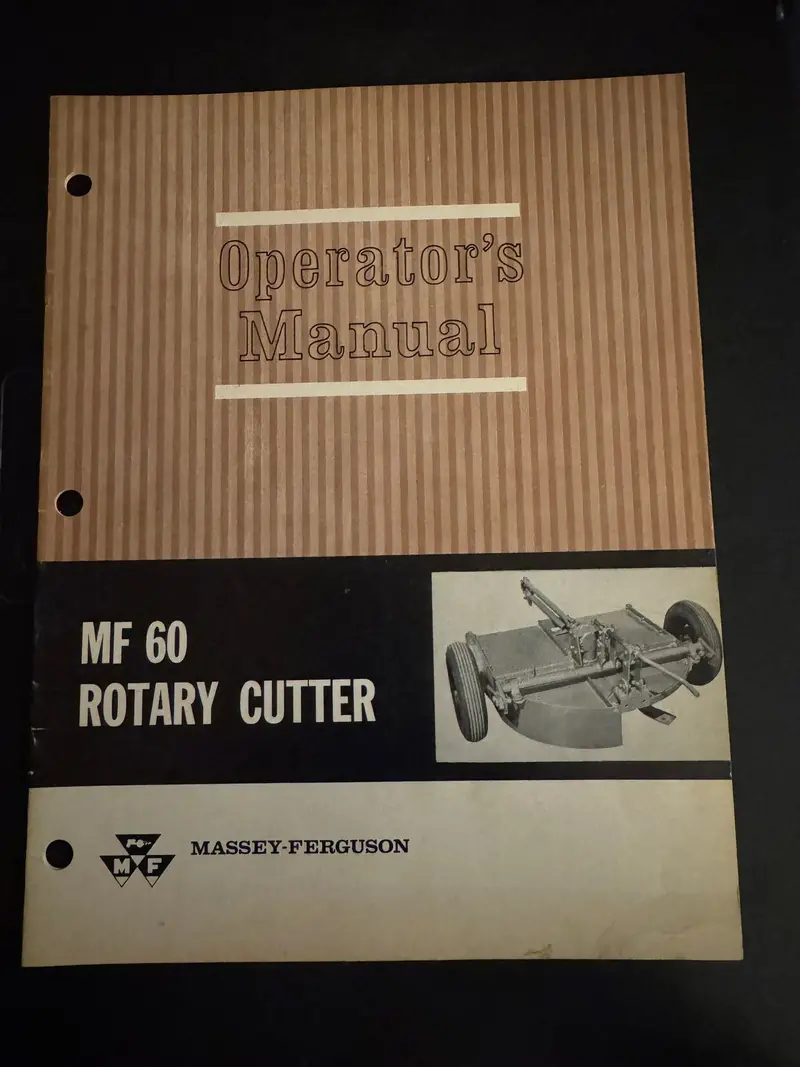 Massey Ferguson _ Mf 60 Rotary Cutter _ Operator’S Manual 1