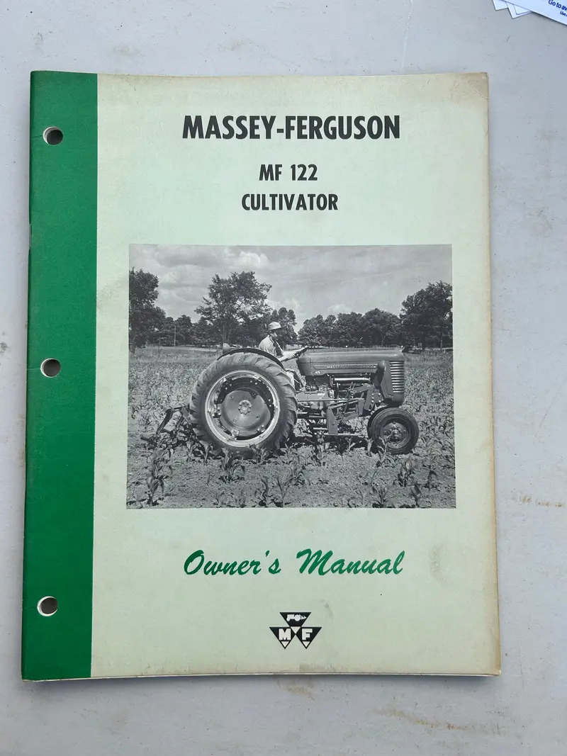 Massey Ferguson Mf 122 Cultivator _ Owner’S Manual 1