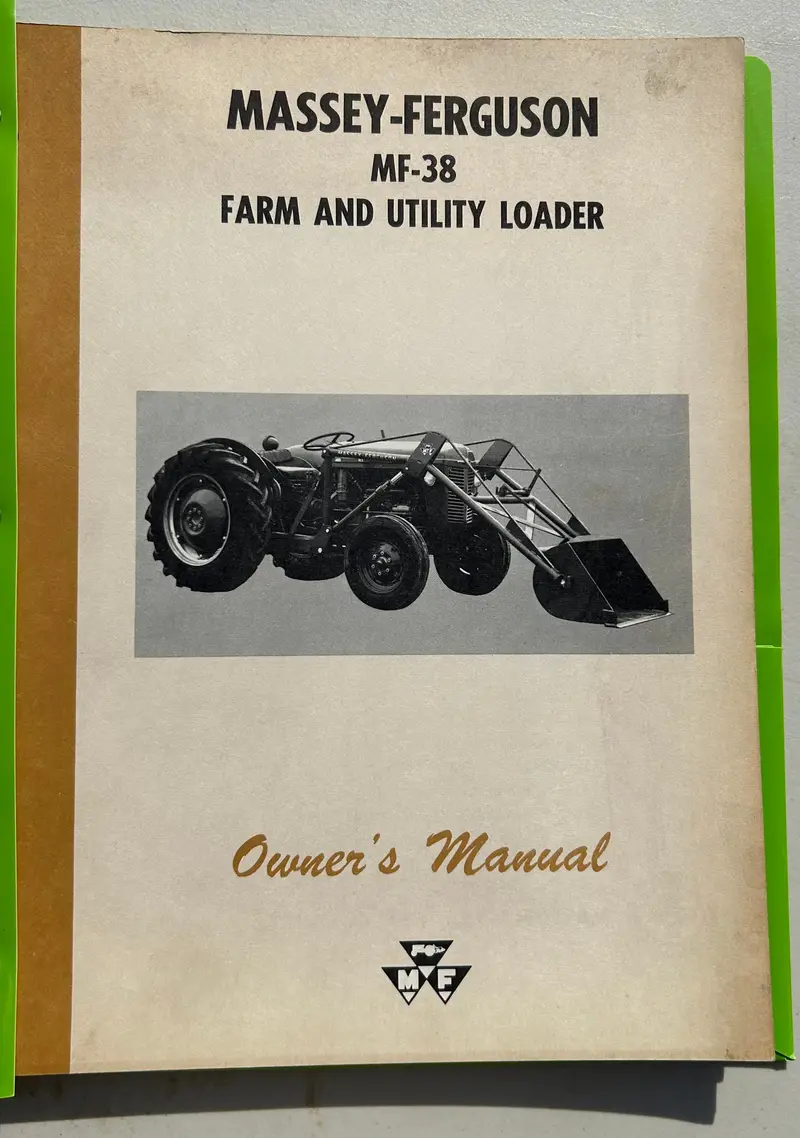 Massey Ferguson Mf 38 Farm & Utility Loader _ Owner’S Manual 1