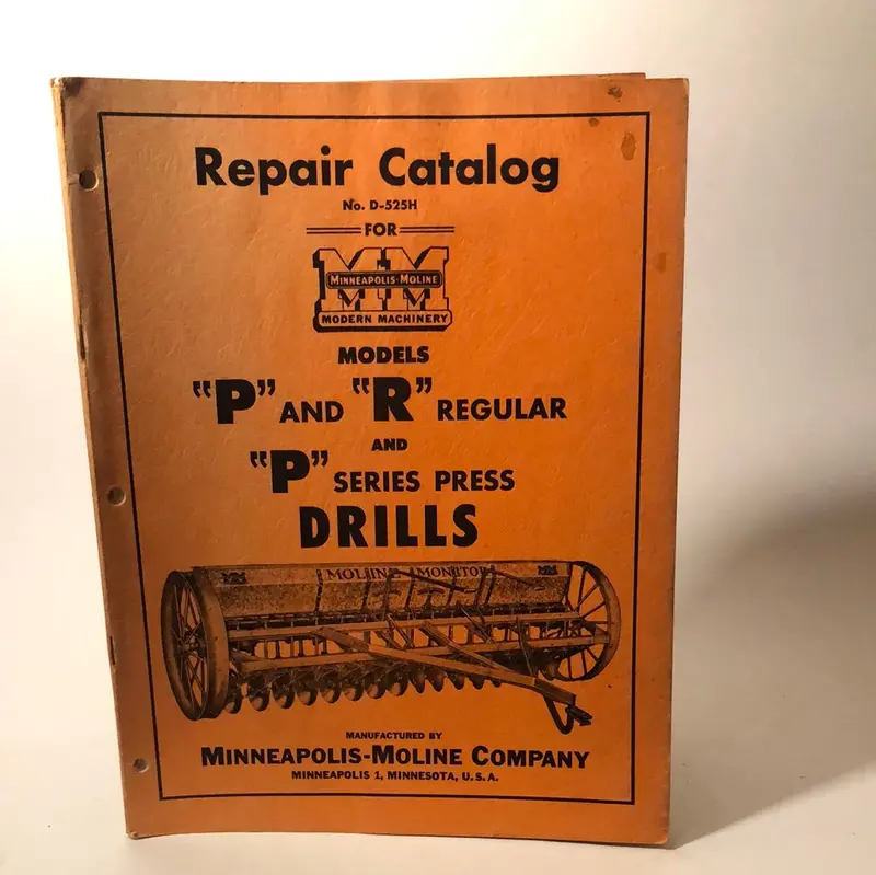 Minneapolis Moline - P & R Regular And P Series Drills - Repair Catalog 1