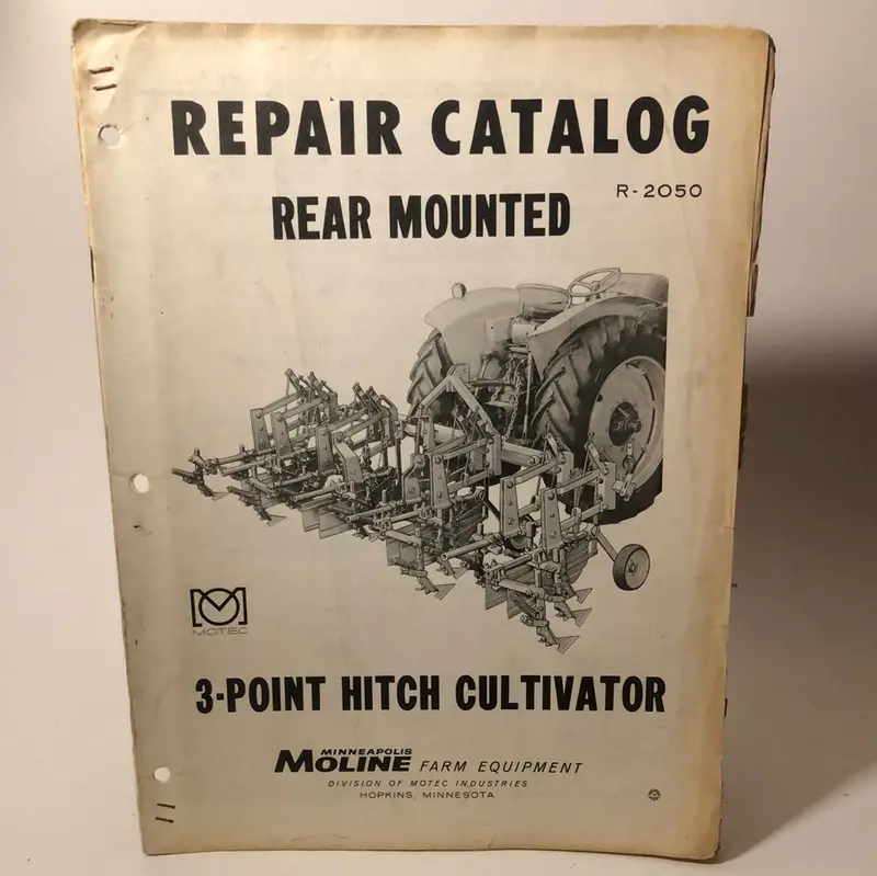 Minneapolis Moline - Rear Mounted 3-Point Hitch Cultivator - Repair Catalog 1