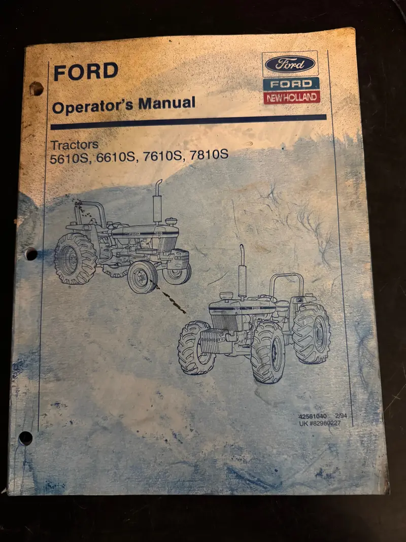 New Holland _ Ford Tractors 5610S, 6610S, 7610S & 7810S _ Operator’S Manual 1