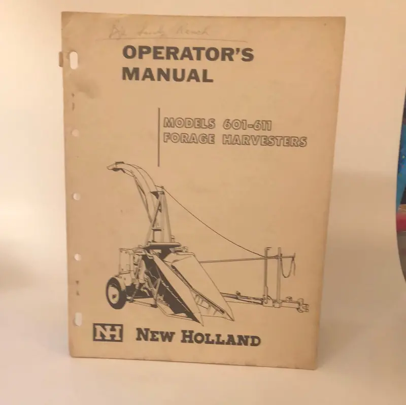 New Holland Model 601-611 Forage Harvesters - Operator's Manual 1