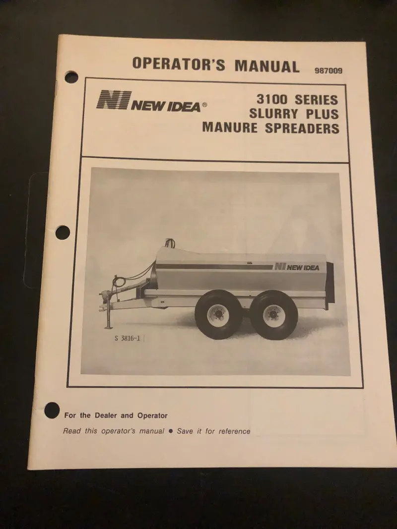 New Idea _ 3100 Series Slurry Plus Manure Spreaders _ Operator’S Manual 1