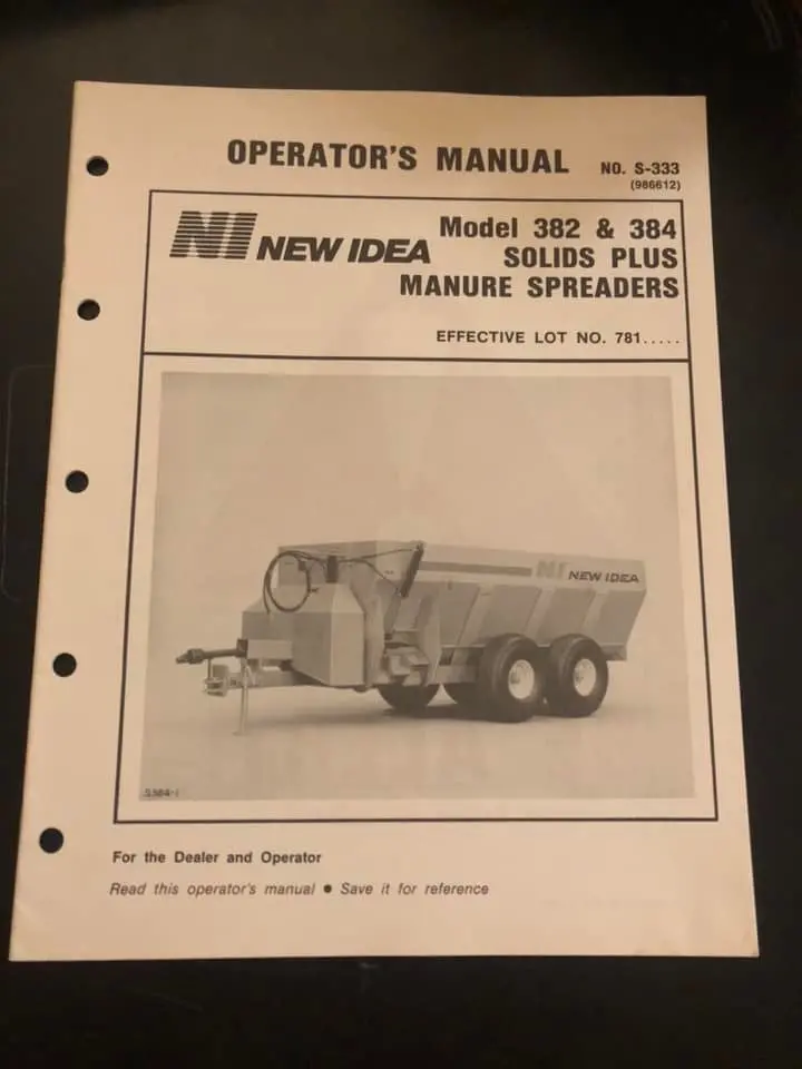 New Idea _ 382 & 384 Solids Plus Spreaders S-333 _ Operator’S Manual 1