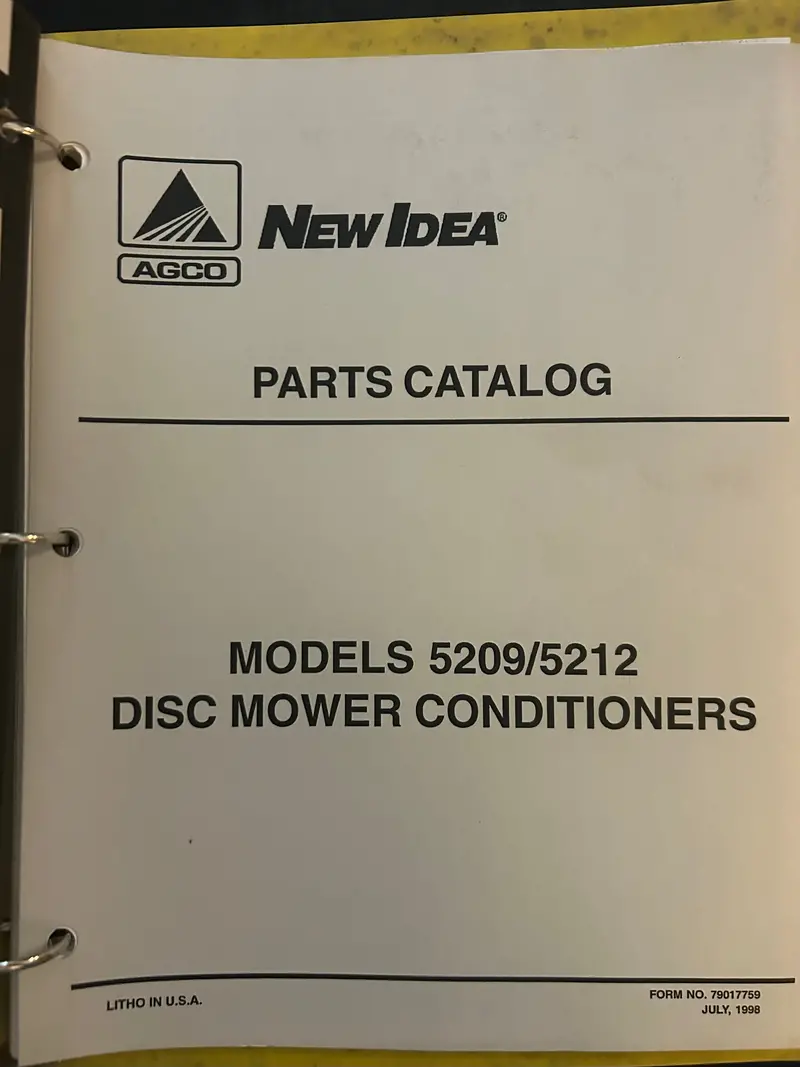 New Idea _ Models 5209 & 5212 Disc Mower Conditioner _ Parts Catalog 1