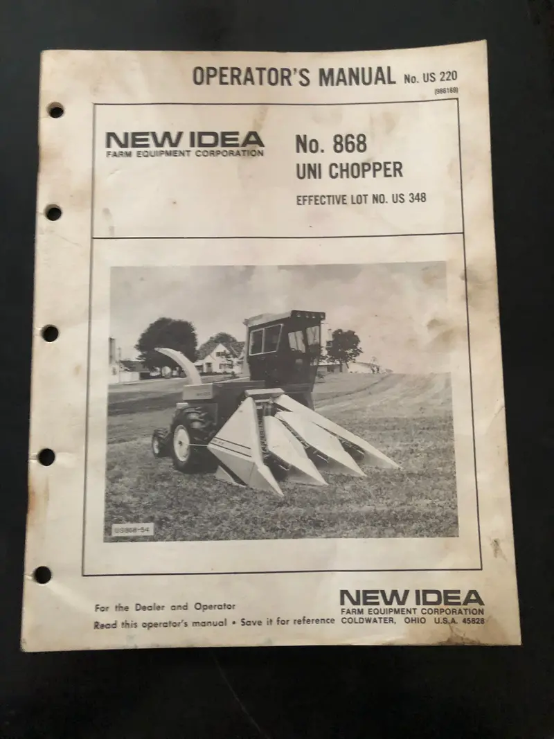 New Idea _No. 868 Uni Chopper Us-220 _ Operator’S Manual 1