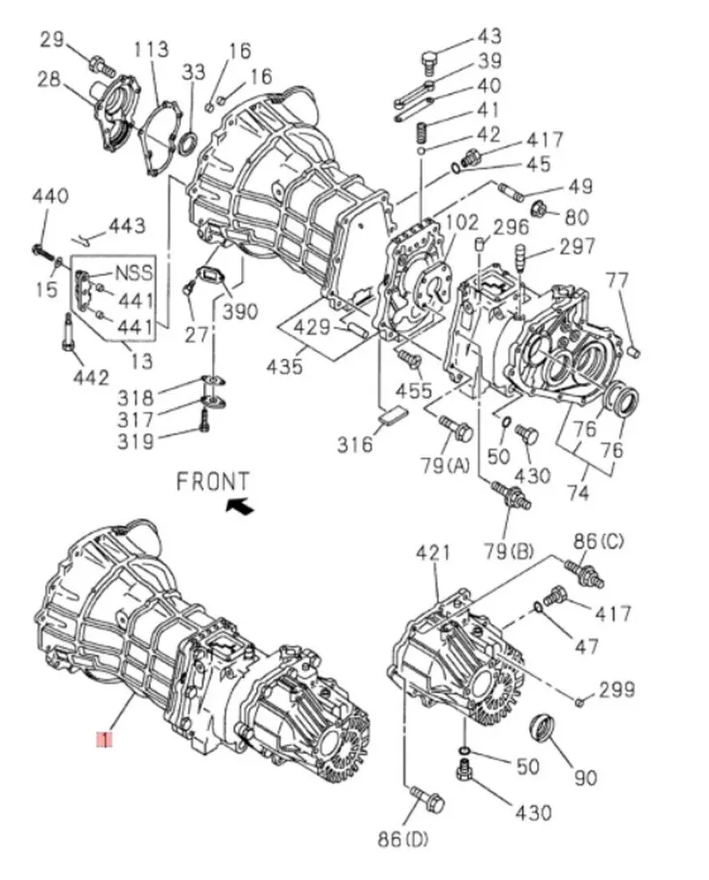 New Oem Manual Transmission 4Wd 3.2L V6 2000-2002 Honda Passport Ex, Lx V6 3.2L 1