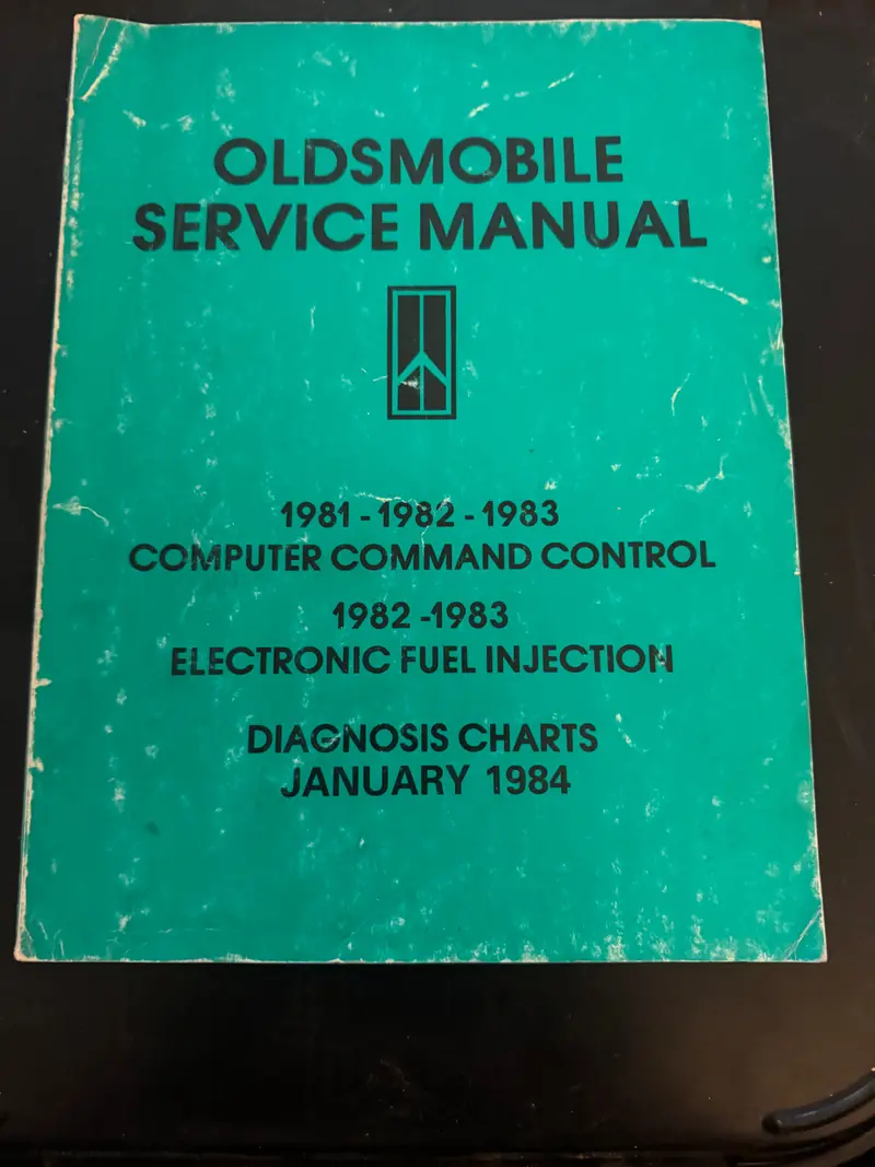 Oldsmobile Service Manual 1981-1982-1983 Computer Command Control 1982-1983 Electronic Fuel Injection Diagnosis Charts January 1984 1