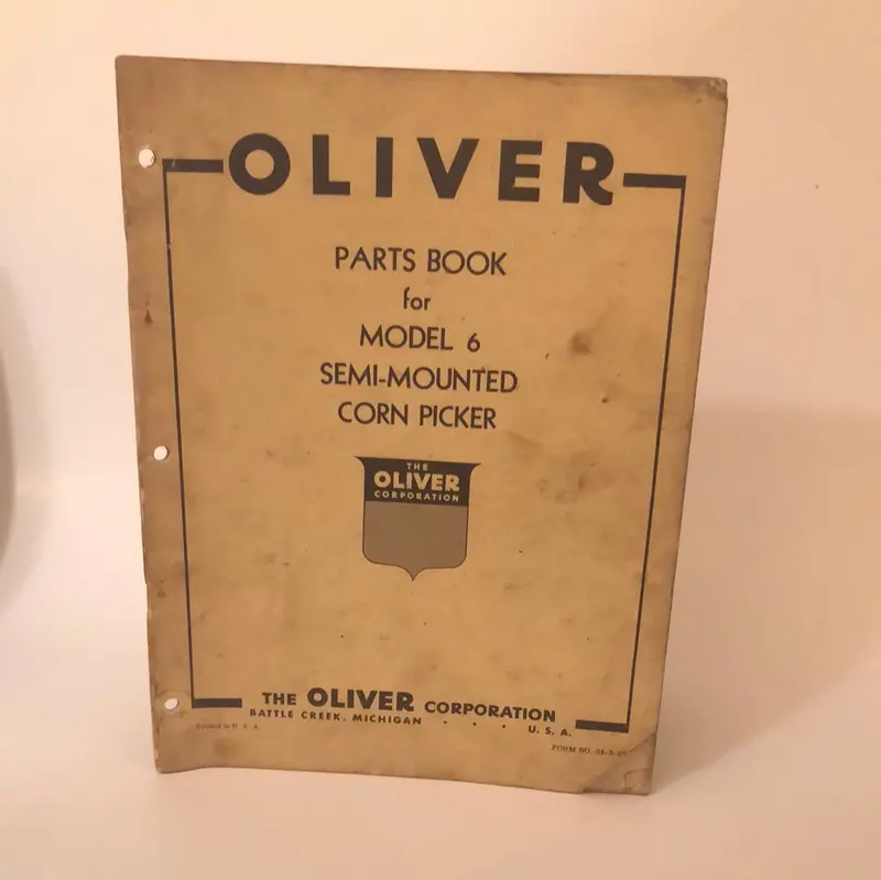 Oliver - Model 6 Semi-Mounted Corn Picker - Parts Book 1