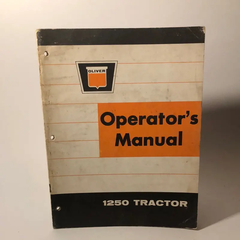 Oliver Operator's Manual 1250 Tractor 1