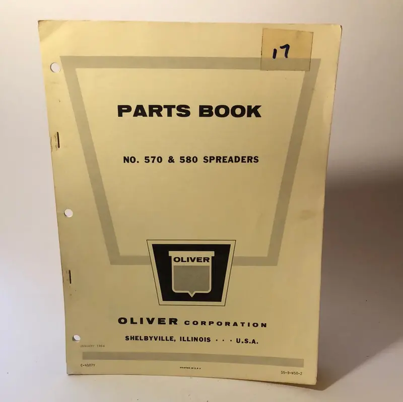 Oliver Parts Book No 570 & 580 Spreaders 1