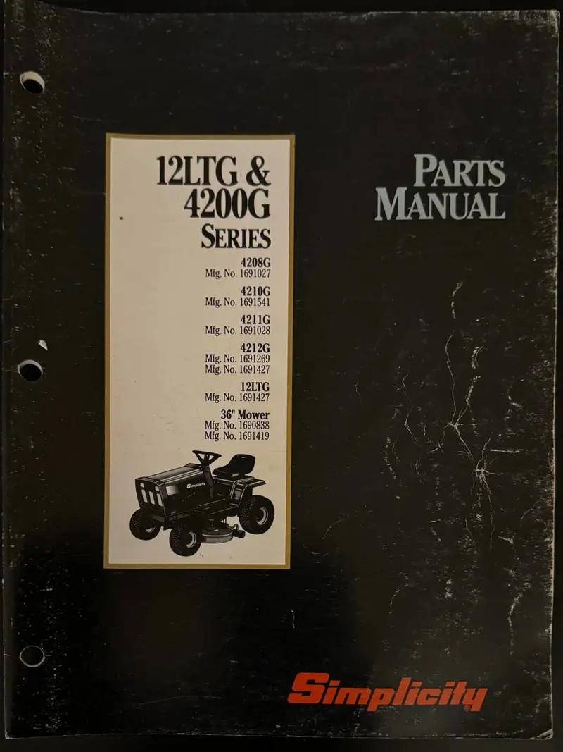 Simplicity 12Lgt & 4000G Series _ Parts Manual 1