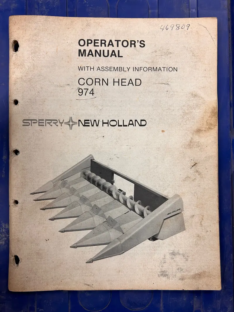 Sperry New Holland _ Corn Head 974 _ Operator’S Manual With Assembly 1