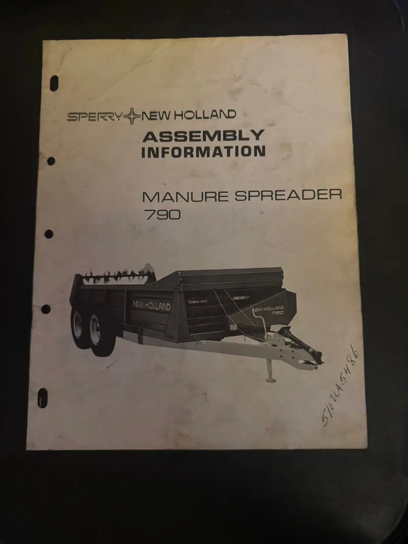 Sperry New Holland _ Manure Spreader 790 _ Assembly Information 1