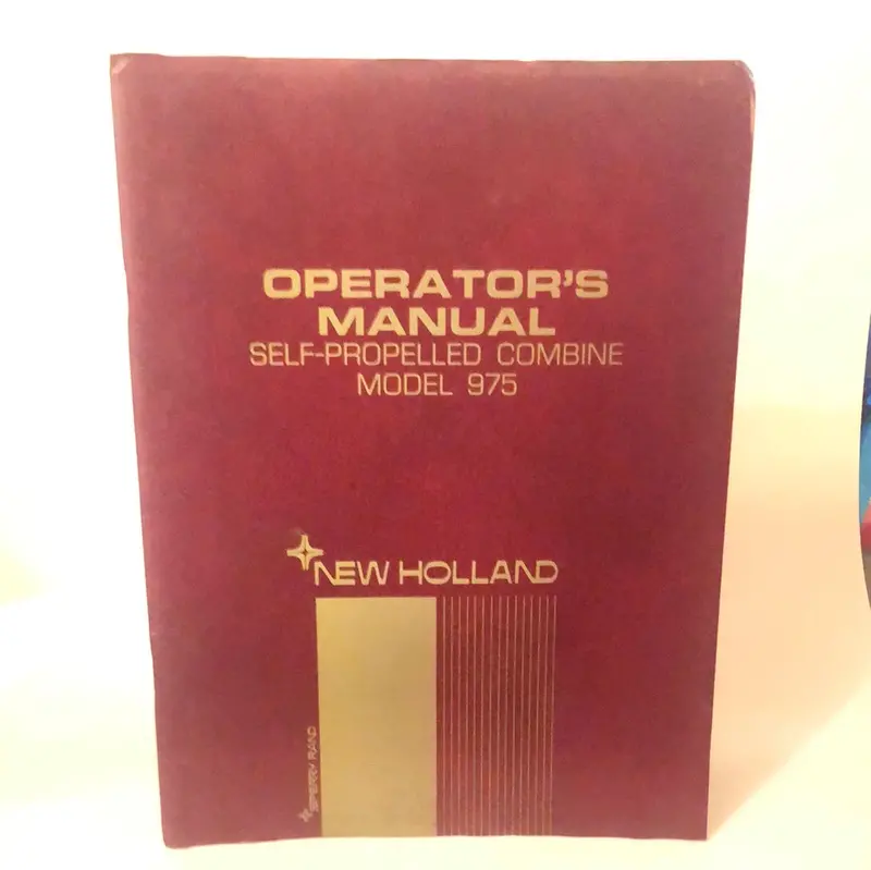 Sperry Rand New Holland Self-Propelled Combine Model 975 - Operator's Manual 1
