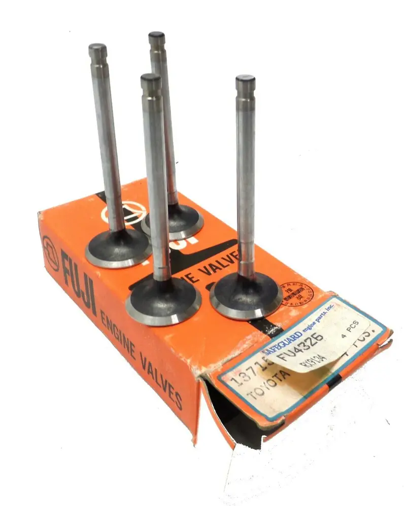 Toyota 13715-25011 Exhaust Valve Set-4 1975-1983 Toyota Corolla Dlx Dx 1.6L 1.8L 1