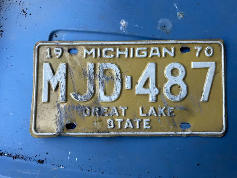 Vintage License Plate - Michigan 1970 1