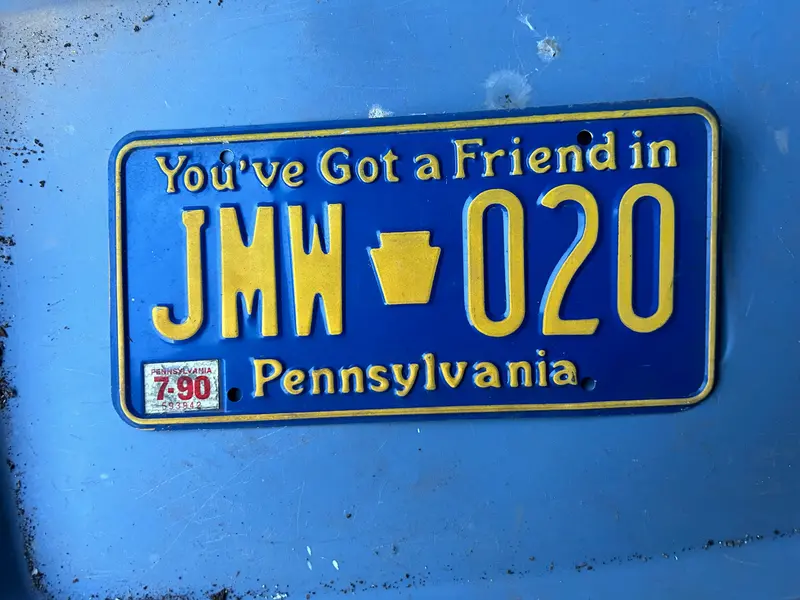 Vintage License Plate - Youve Got A Friend In Pennsylvania 1