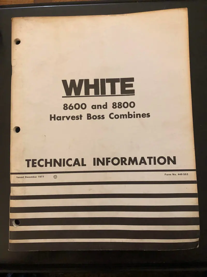 White 8600 & 8800 Harvest Boss Combined _ Technical Information 1