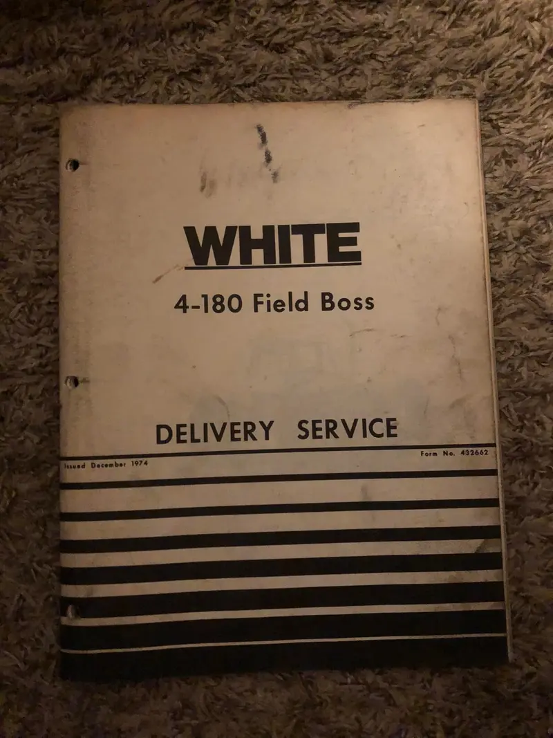 White _ 4-180 Field Boss _ Delivery Service Manual 1