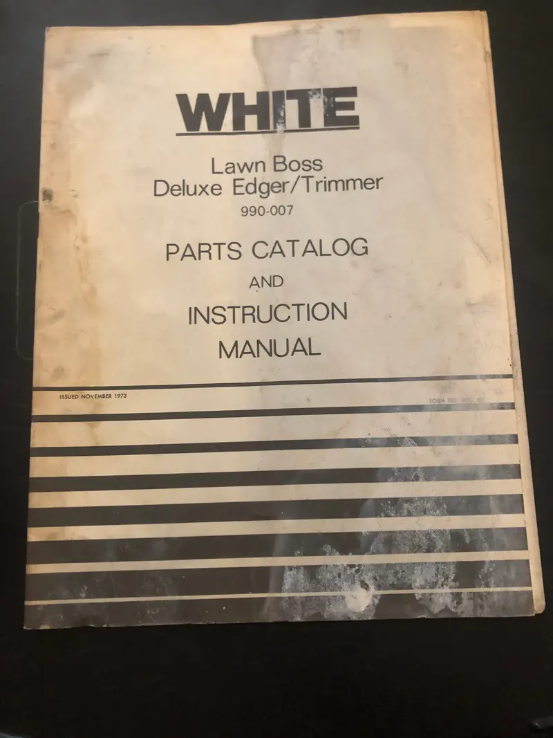 White _ Lawn Boss Deluxe Edger/Trimmer _ Parts Catalog & Instruction Manual 1