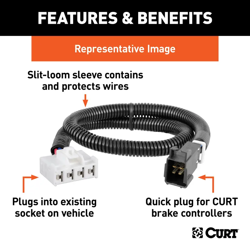 Curt 51362 Trailer Brake Controller Wiring Harness – Compatible With Select Toyota & Lexus Models 1