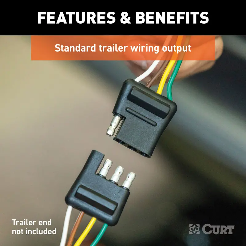 Curt Custom 4-Pin Flat Trailer Wiring Harness For Honda Odyssey (56161) 1