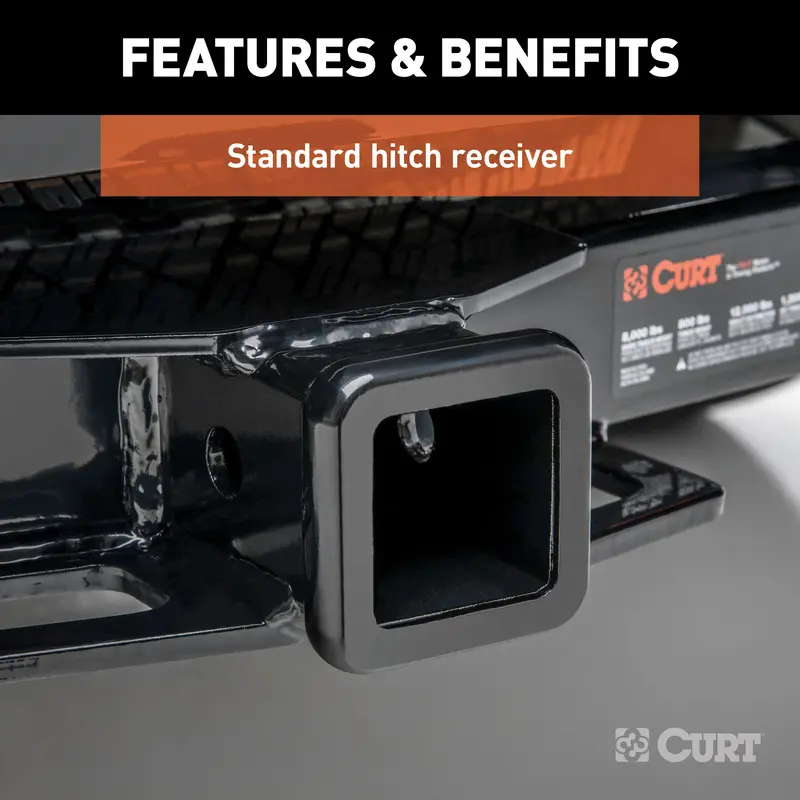 Curt Step Bumper Hitch Receiver – 2-Inch Class Iii, 5,000-Pound Capacity, Model 19030 1