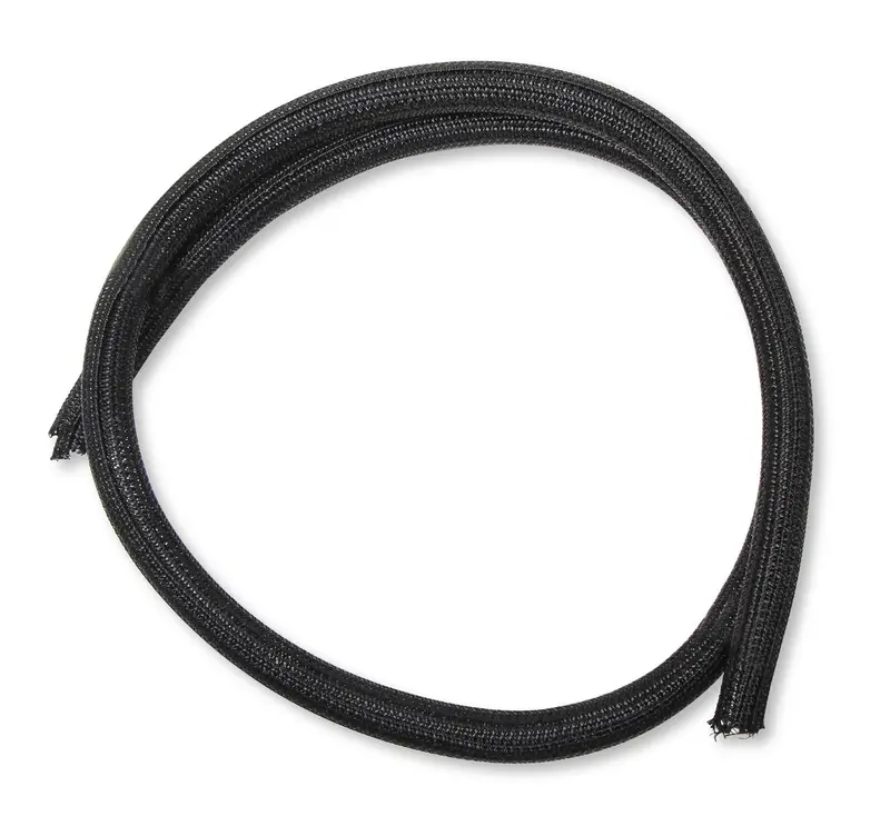 Holley Efi 50-Foot Braided Black Wire Loom Tubing – 3/8" Diameter, F6 Grade (Model 573-105) 1