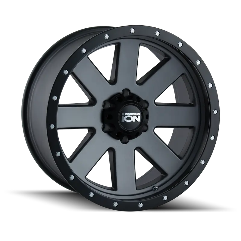 Ion 134-2985Mg 20X9 Matte Gunmetal/Black Beadlock Wheel – 5X139.7 Bolt Pattern 1