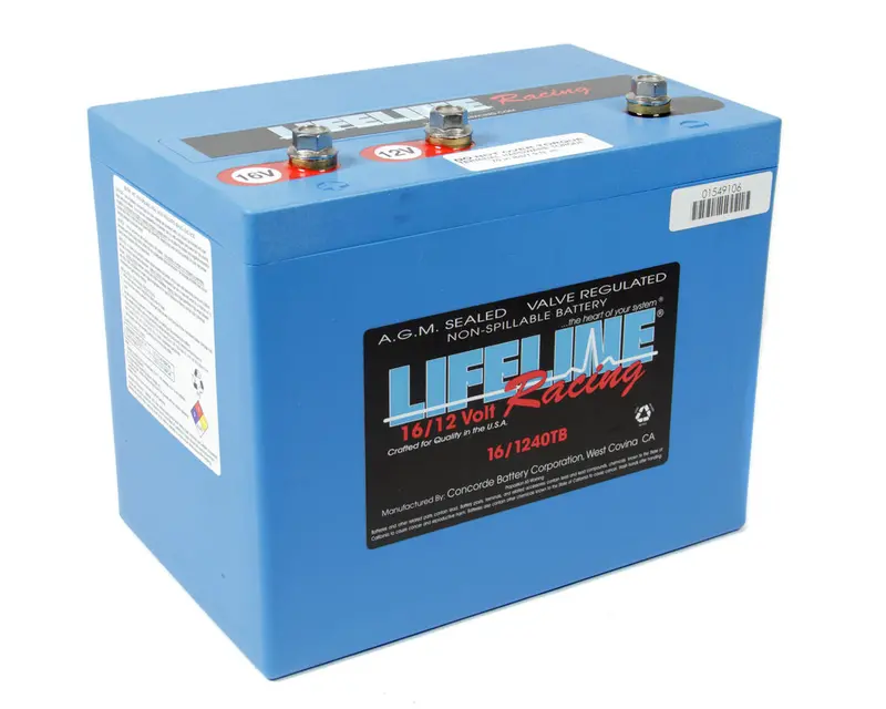 Lifeline Ll-16/1240Tb 16-Volt 3-Post Racing Battery 1