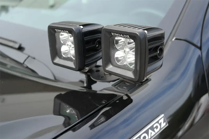 Zroadz Hood Hinge Led Kit – Includes Four 3-Inch Led Pods & Universal Wiring Harness 1
